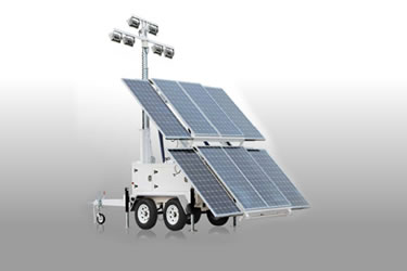 Mobile solar lighting trailer