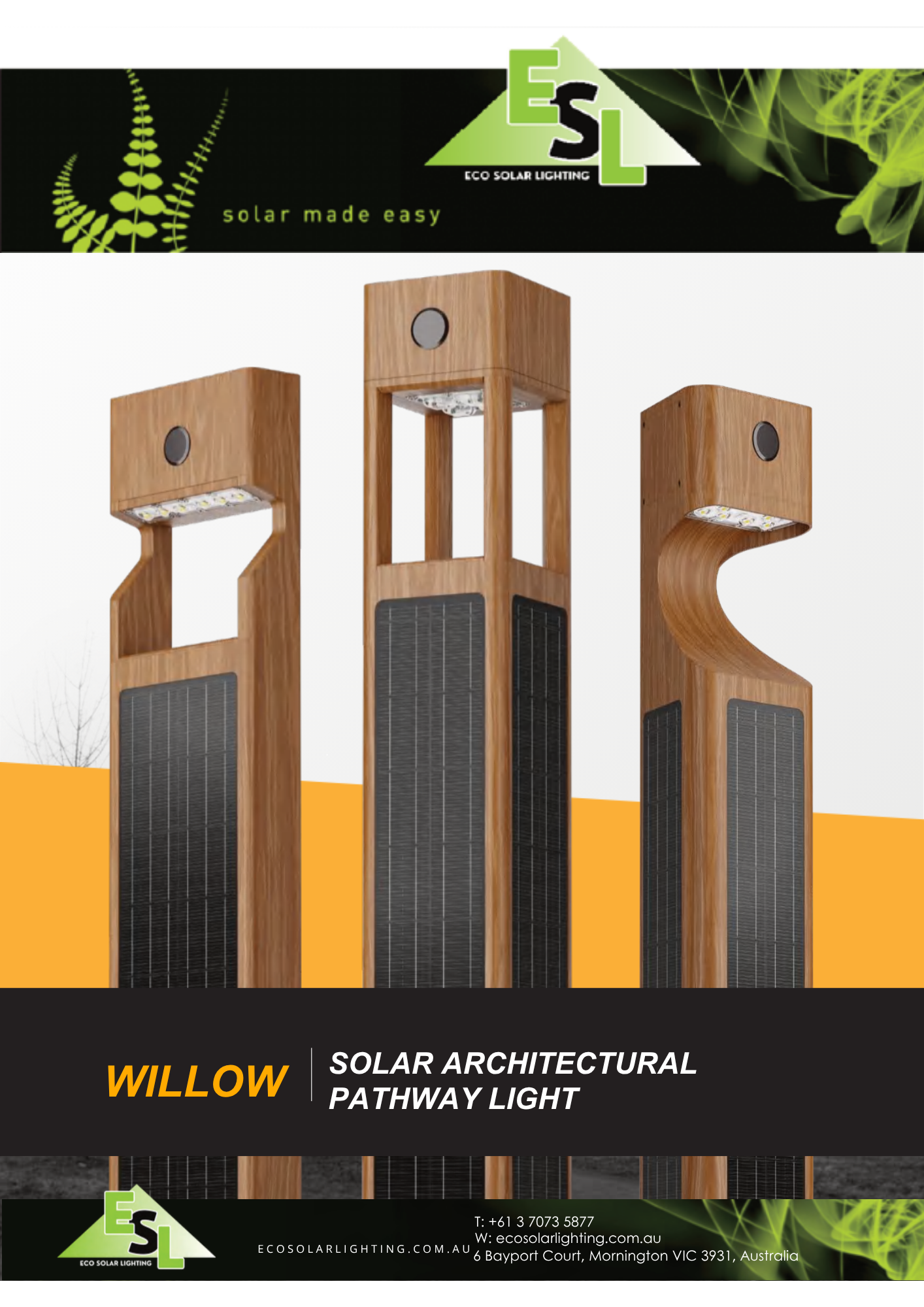 Willow Architectural Solar Pathway Lighting Catalogue
